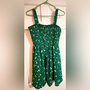 Jessica Simpson Green Floral Button Dress